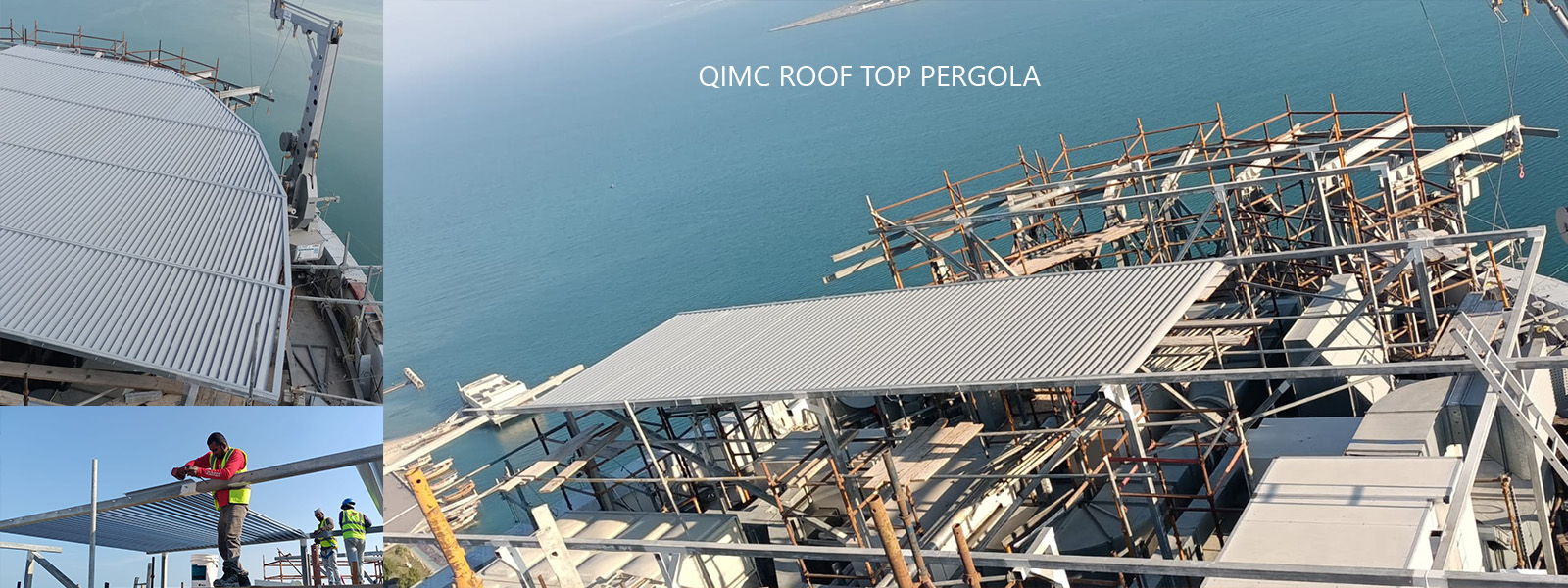 QIMC TOWER ROOF TOP PERGOLA ON GOING